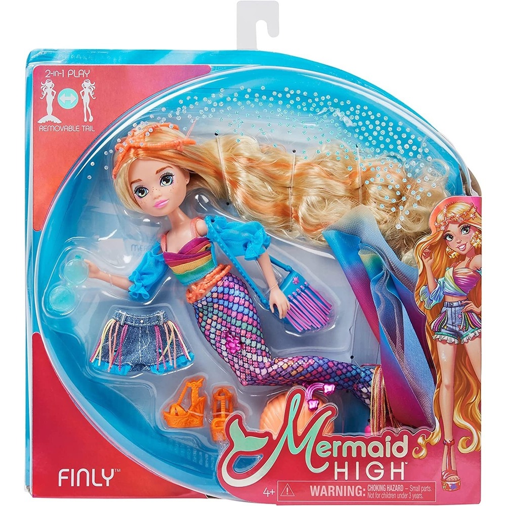 Mermaid High Finly Deluxe Fashion Doll 2-in-1 Mermaid Tail and Accessories Set